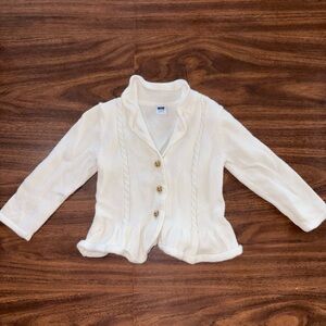 Janie and Jack White Knit Cardigan
